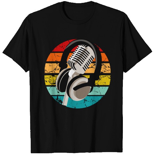 Vintage Sunset microphone T Shirts