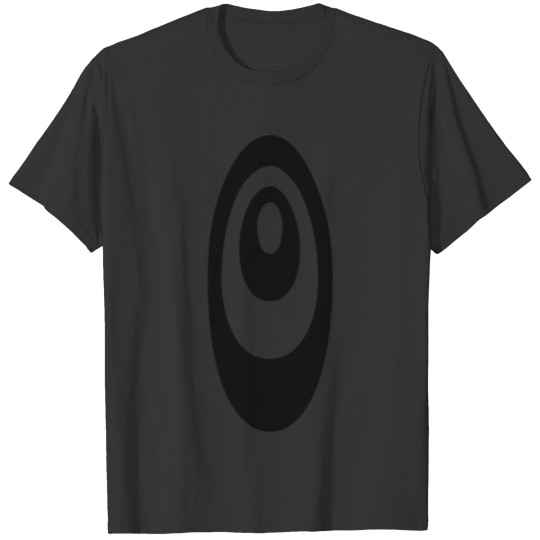 Stretched Target - Black Minimalistic Vector Art T Shirts