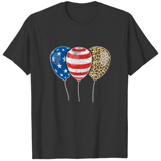 4th Of July Balloon Patriotic Decorations USA Red T Shirts