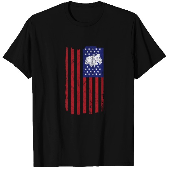 Funny Lawn Mower Mowing American Flag Yard Work La T Shirts
