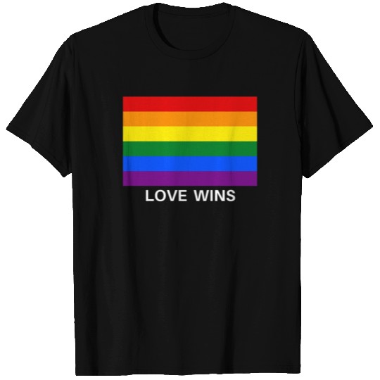 Gay Pride Rainbow Flag Love Wins T Shirts