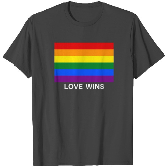 Gay Pride Rainbow Flag Love Wins T Shirts