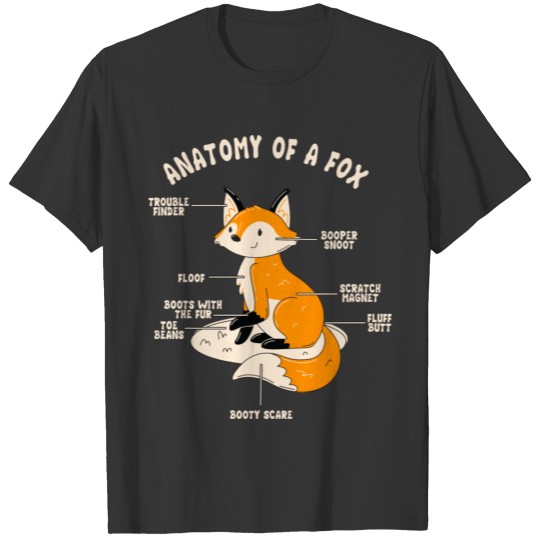 Red Fox Gift Anatomy Of A Fox T Shirts