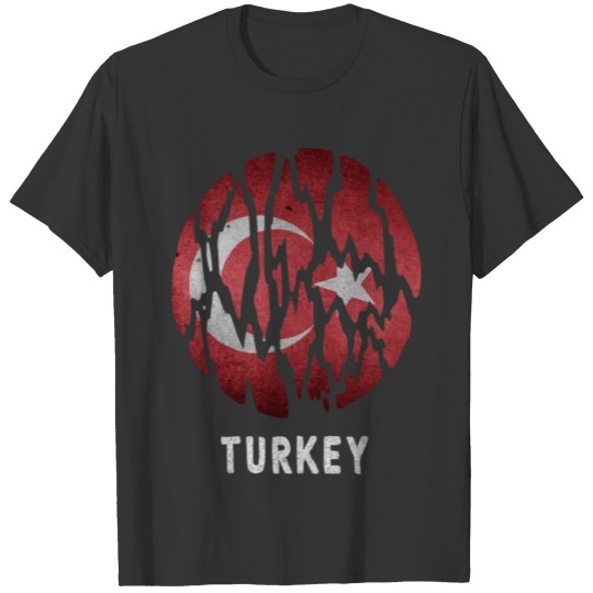 Turkey Vintage Flags Design T-shirt