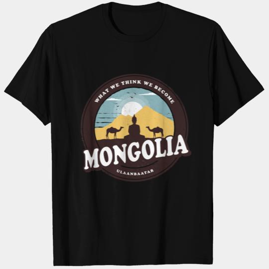 Mongolia Buddha Design with Camellias Gift Idea T Shirts