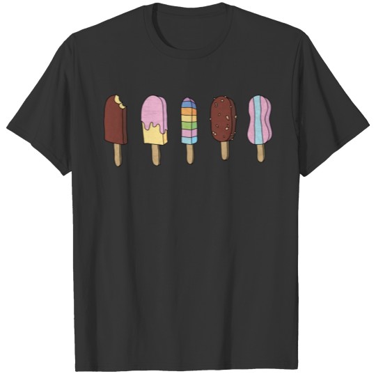 Cute ice cream popsicles design T Shirts