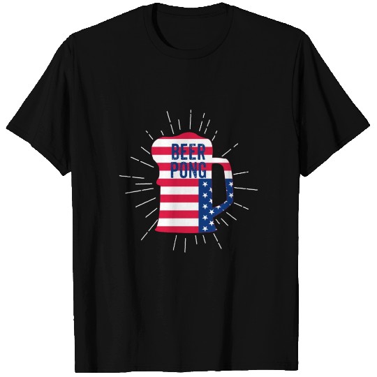 American Beer Pong Independence Day T Shirts