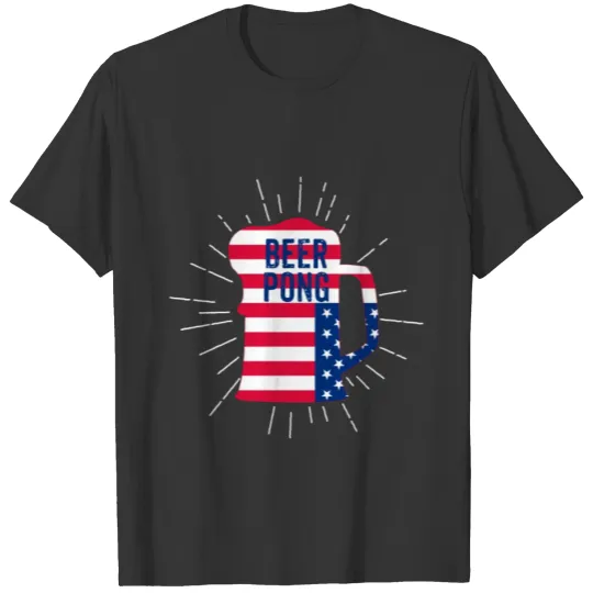American Beer Pong Independence Day T Shirts