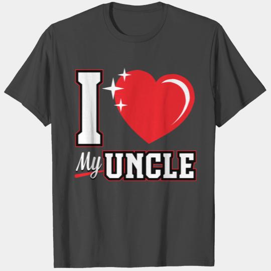 I Love My Uncle Heart Christmas Gift For MenGift T T Shirts