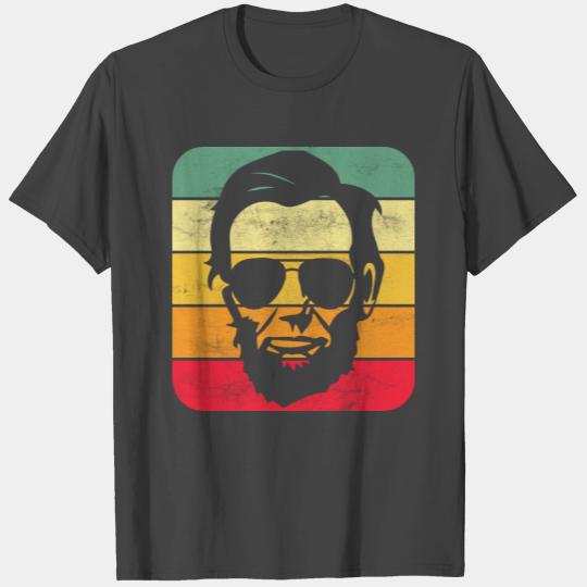 Fourth Of July Abraham Lincoln Vintage Sunset Amer T Shirts