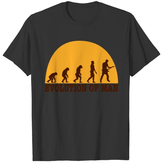 Evolution of man guitar gift music rock T-shirt