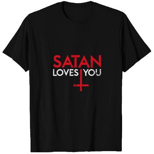 hail satan with the llama alpaca devil star eye T Shirts