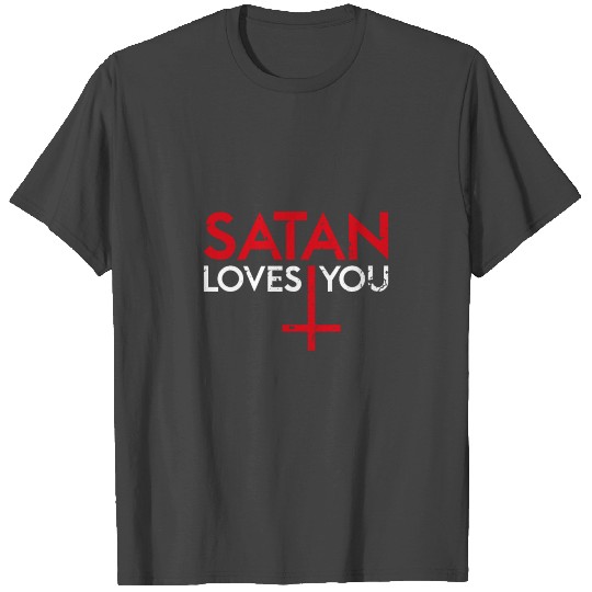hail satan with the llama alpaca devil star eye T Shirts
