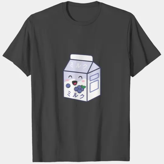 Kawaii Cow Retro Japanese Blueberry Milk T Shirts