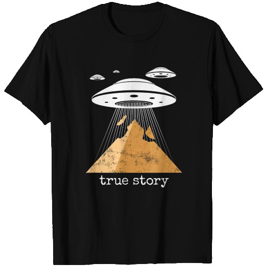Ancient Alien Theory Novelty UFO Conspiracy T Shirts
