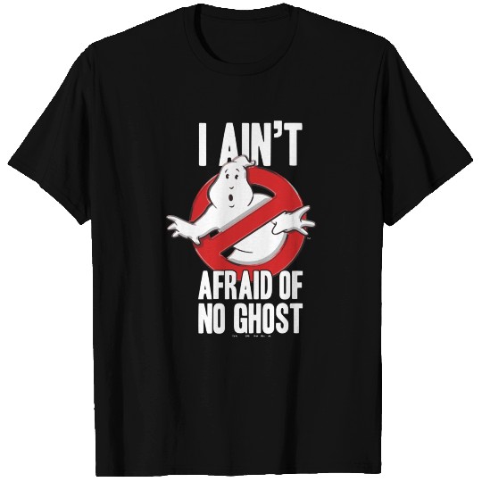 Ghostbusters I Ain'T Afraid Of No Ghost Bold Text T Shirts
