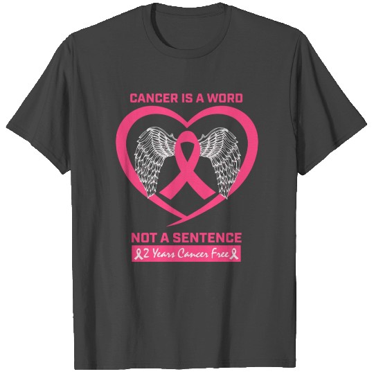 2 Years Cancer Free Pink Breast Cancer Survivor Gi T Shirts