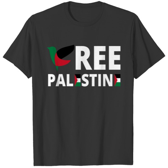 Free Palestine Freedom Bird - WHITE TRANSPARENT T-shirt
