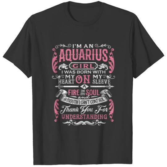 Aquarius Girl T Shirts I'M An Aquarius Girl Zodiac Bi