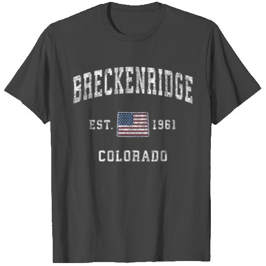 Breckenridge Colorado CO Vintage American Flag T Shirts