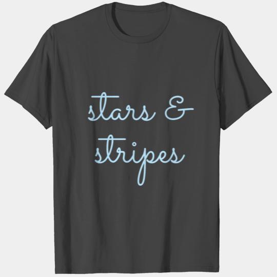 4th of July T Shirts, Stars and Stripes, Cursive