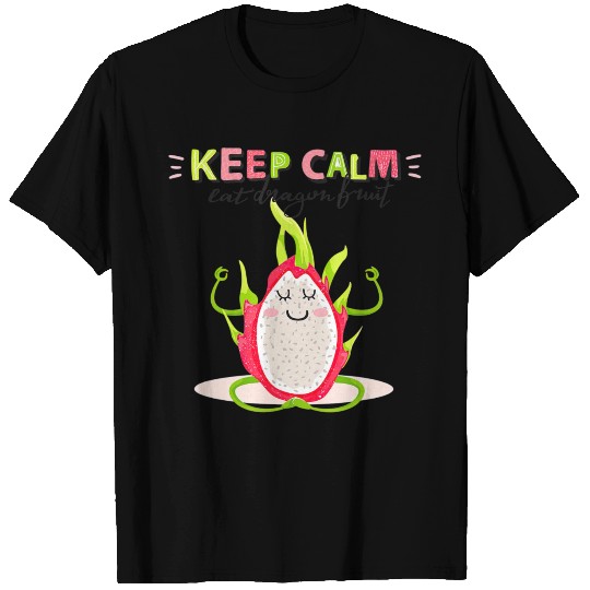 Meditating Dragon Fruit Funny Yoga Novelty Plants T Shirts