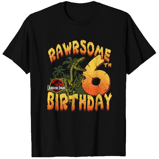 Jurassic Park Rawrsome 6Th BirthdayGift T Shirts