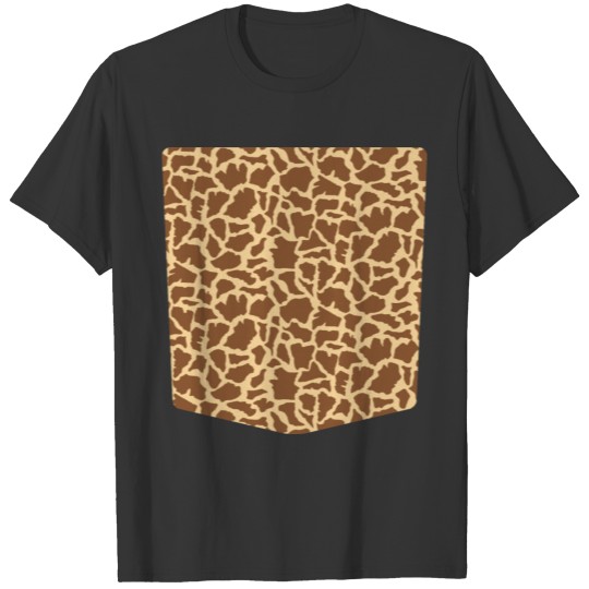 Giraffe Print Pocket T Shirts
