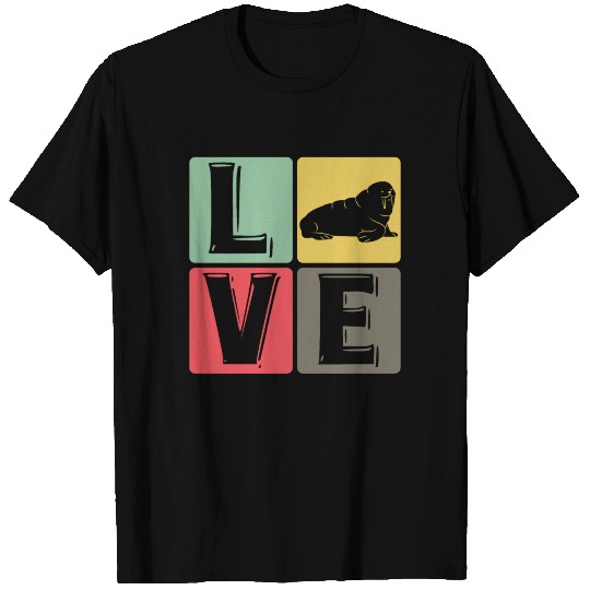Love Walrus Cute Marine Animals T Shirts