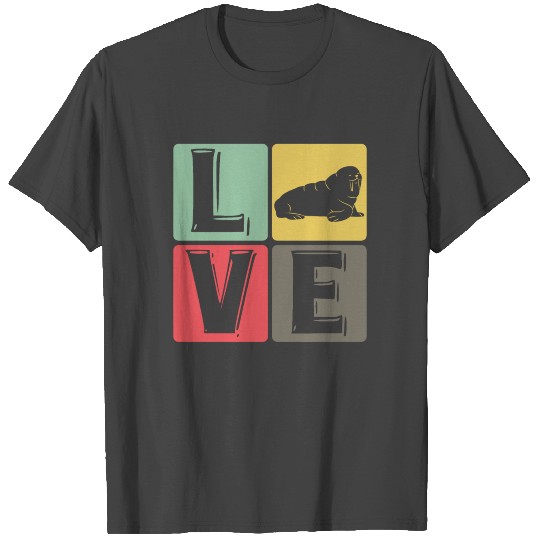Love Walrus Cute Marine Animals T Shirts