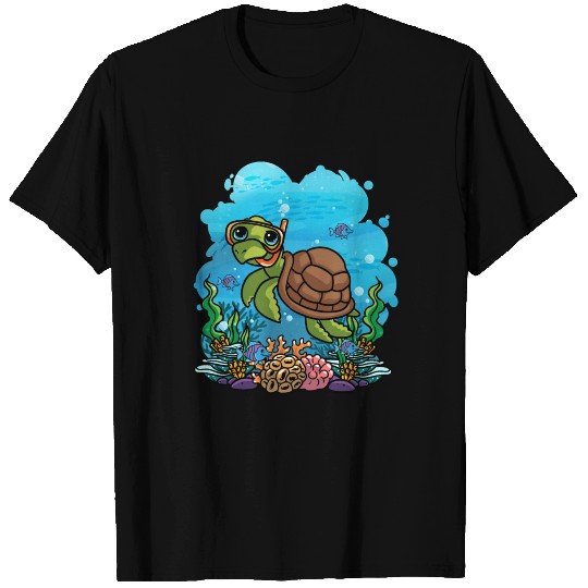 Deep Sea Turtle Scuba Diver Gift T Shirts