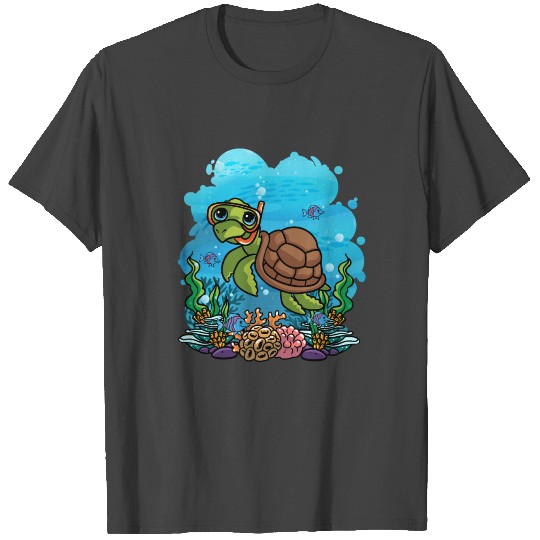 Deep Sea Turtle Scuba Diver Gift T Shirts