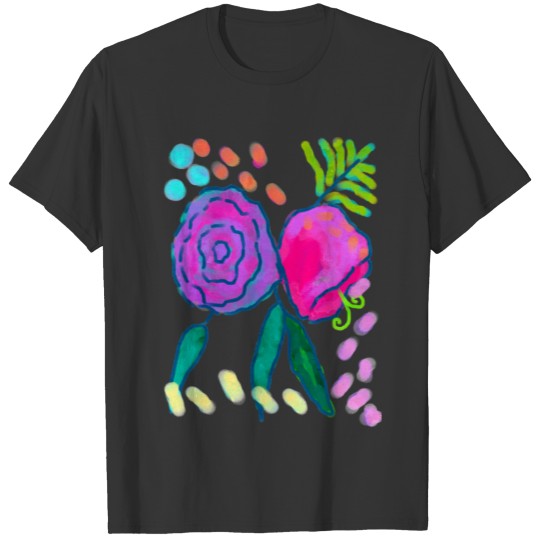 Funky Abstract Floral Art to Wear T Shirts