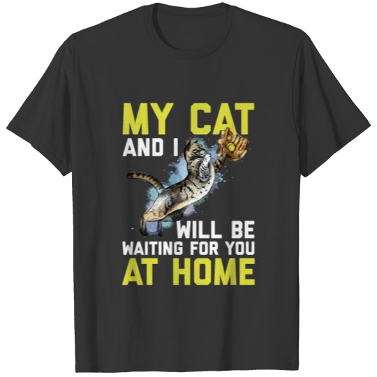 Baseball Funny Sport And Cat Catcher Funny Gifts T-shirt
