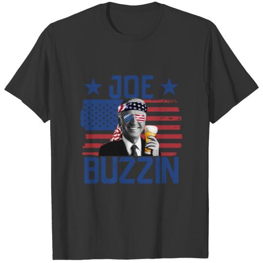 Joe Buzzin' 4th Of July Drinking President Biden T-shirt
