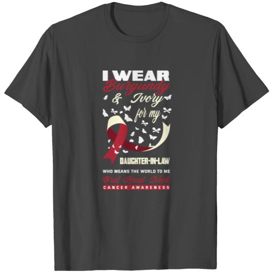 Daughter In Law Oral Head Neck Cancer Awareness T Shirts