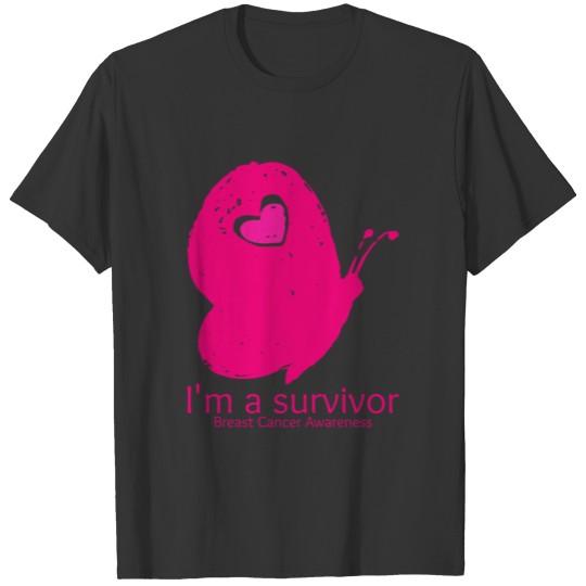 I'm A Survivor Breast Cancer Awareness Heart T-shirt