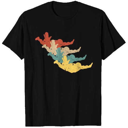 Vintage Skydiving Skydiver Retro Parachute T Shirts