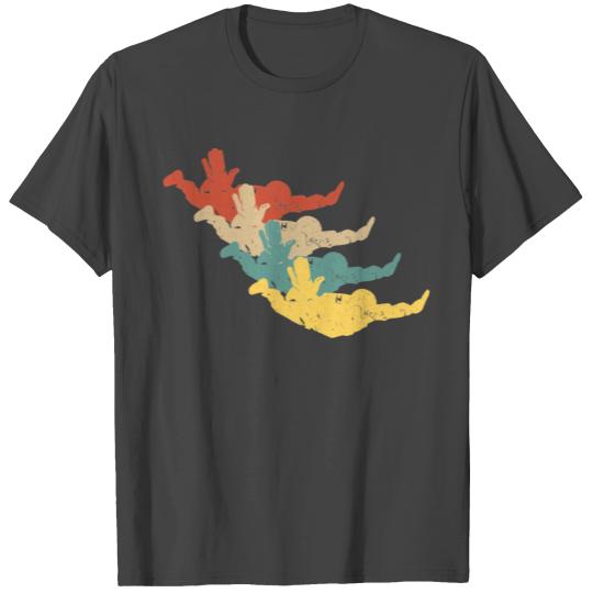 Vintage Skydiving Skydiver Retro Parachute T Shirts