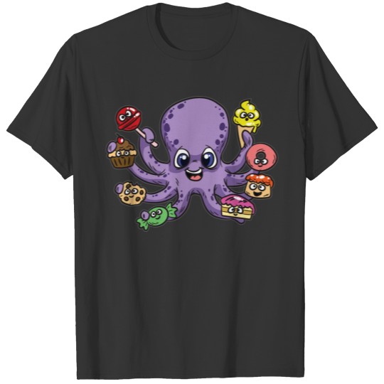 Octopus Candy Kawaii Ice Cream T-shirt