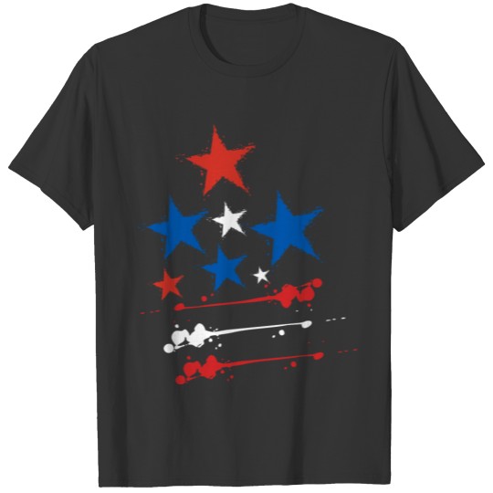 Stars And Stripes RED BLUE WHITE Patriotic 2021 T Shirts