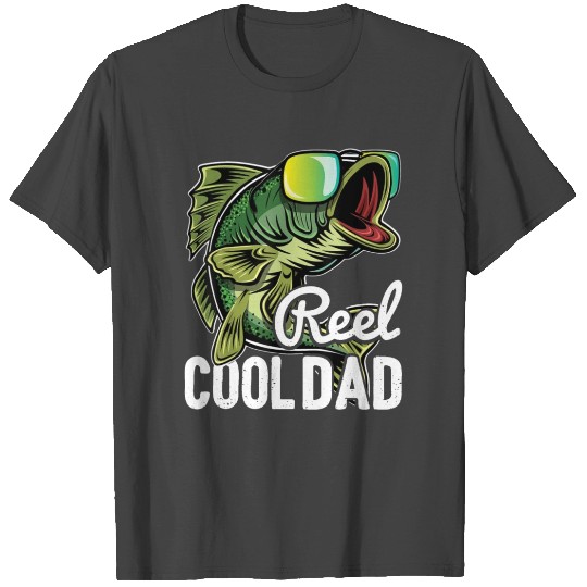 Mens Reel Cool Dad Fishing Sunglasses Funny T Shirts