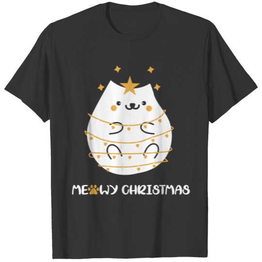 Christmas Cat Lovers Funny Ugly Sweater Pajama Pol T Shirts