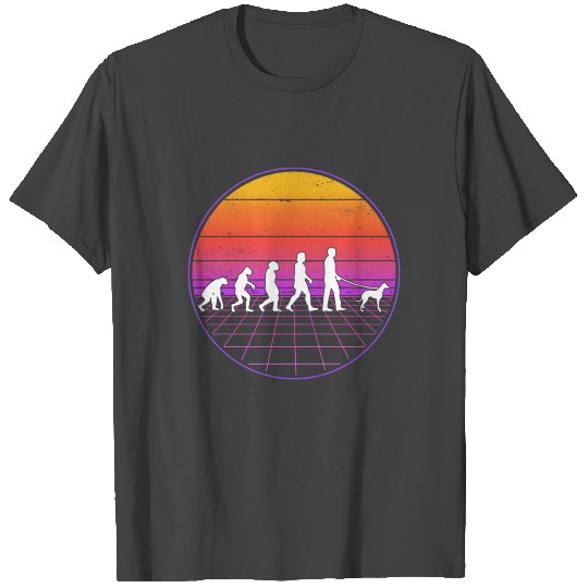 Italian Greyhound Evolution Vaporwave T Shirts