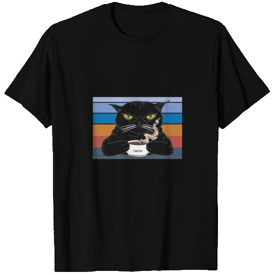 I Drink Coffee I Hate People I Solve Problems Cat T Shirts