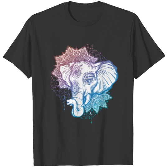 Mandala Ganesha Elephant Design T-shirt