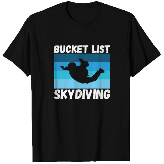Bucket List Skydiving Parachute Paragliding T Shirts
