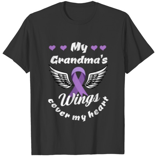 Grandma's Wings Cover My Heart Overdose Awareness T-shirt