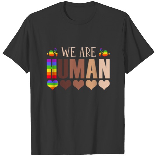 We Are Human Juneteenth Black Women Pride Afro T Shirts