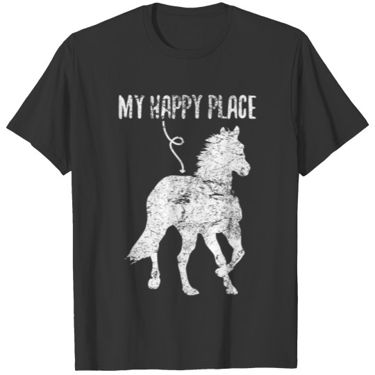 Horse Back Happy Place Girl T Shirts